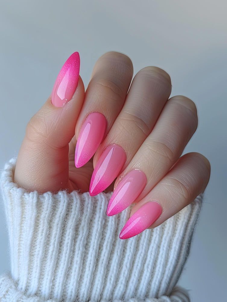 Paznokcie różowe neonowe