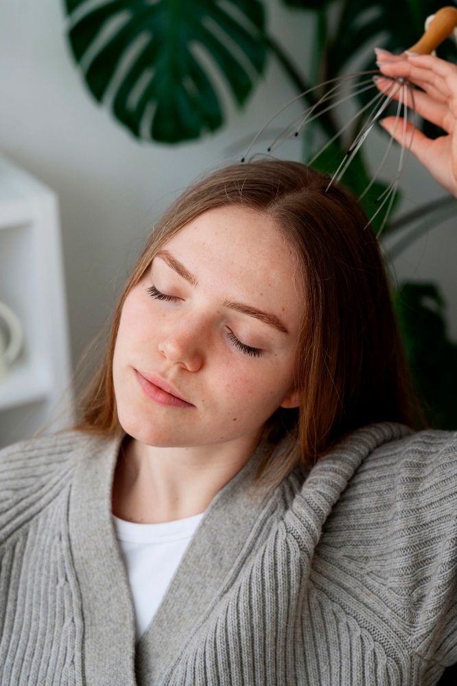 Ajurwedyjski masażer do głowy