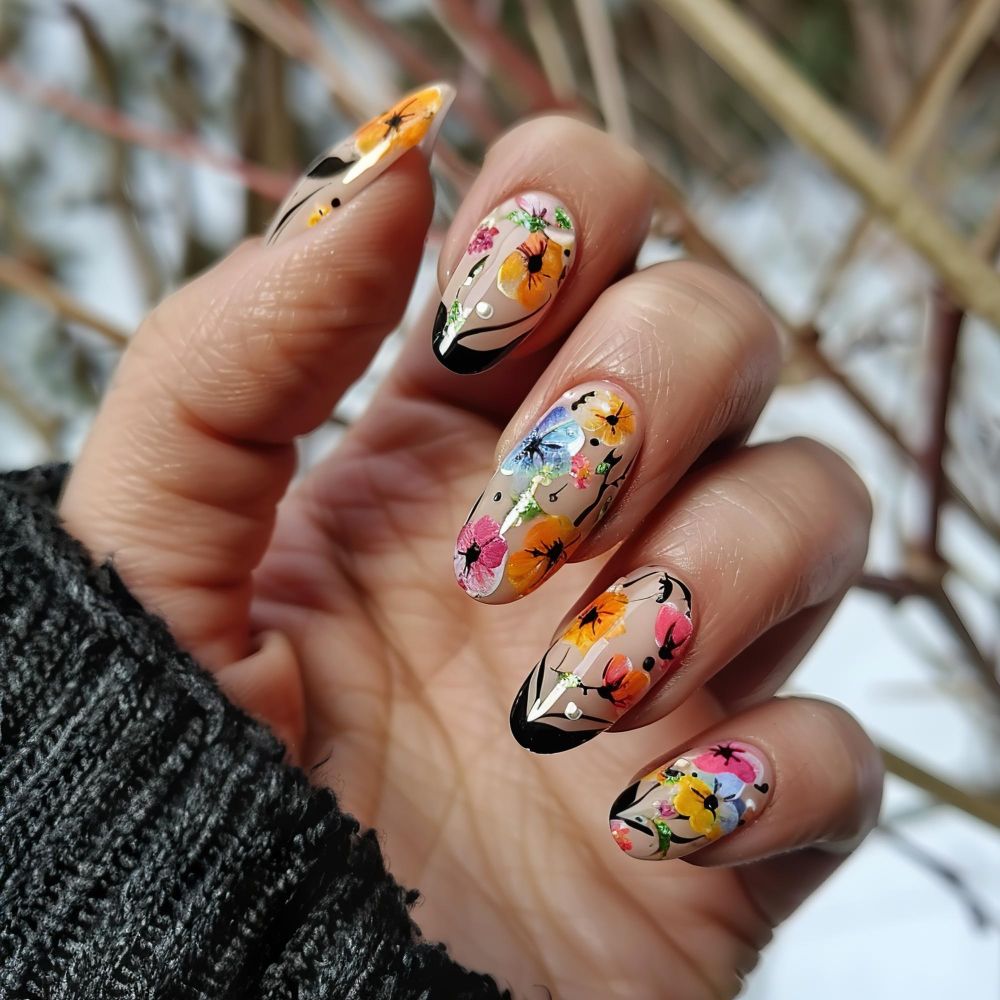 Paznokcie na wiosnę w kwiaty