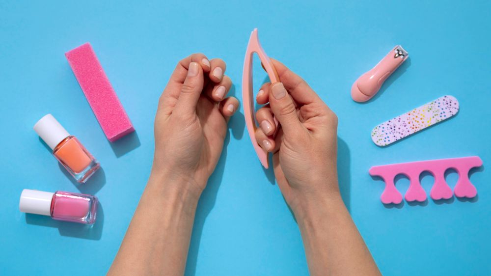 Manicure japoński przed i po